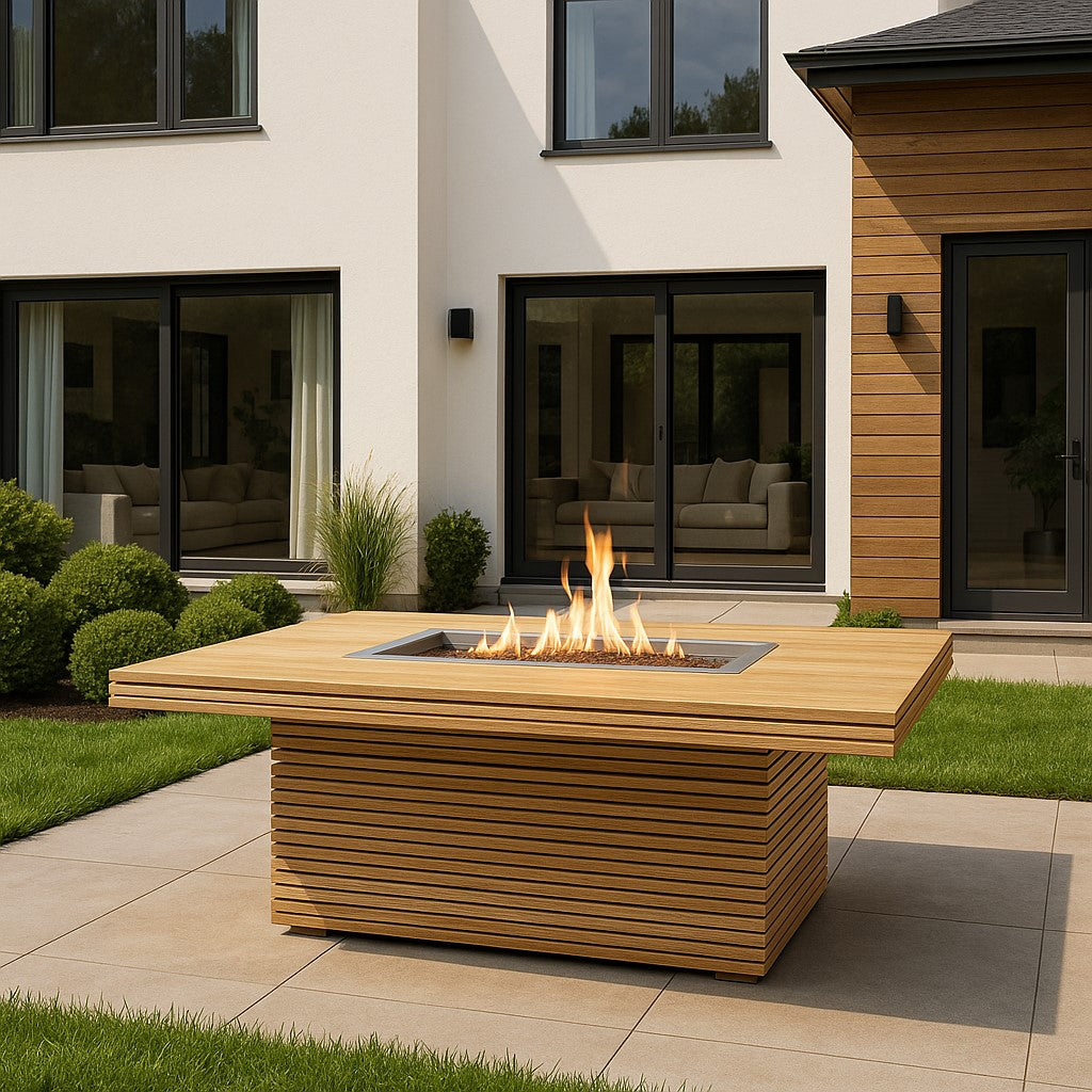 Anderson Teak Louvre Rectangular Fireplace Table