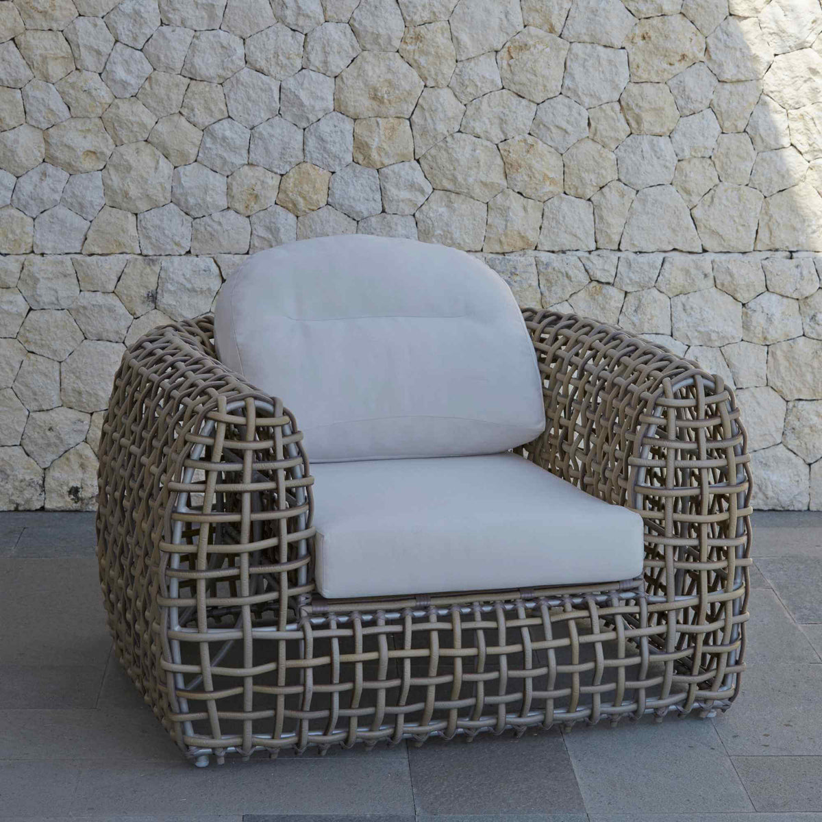 Dynasty Outdoor Armchair (Kubu Mushroom) with Sunbrella Cushion (view 1)