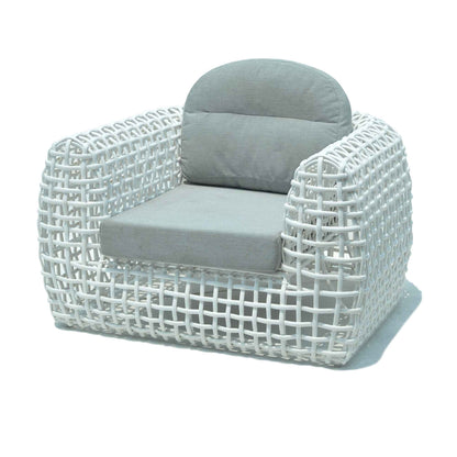 Dynasty 5-Piece Outdoor Seating Set with Sunbrella Cushion (White Mushroom)