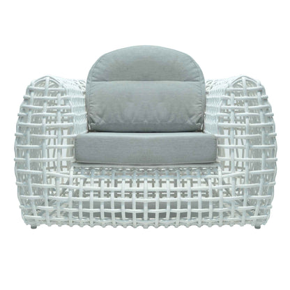 Dynasty Outdoor Armchair (White Mushroom) with Sunbrella Cushion