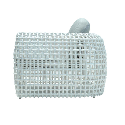 Dynasty Outdoor Armchair (White Mushroom) with Sunbrella Cushion