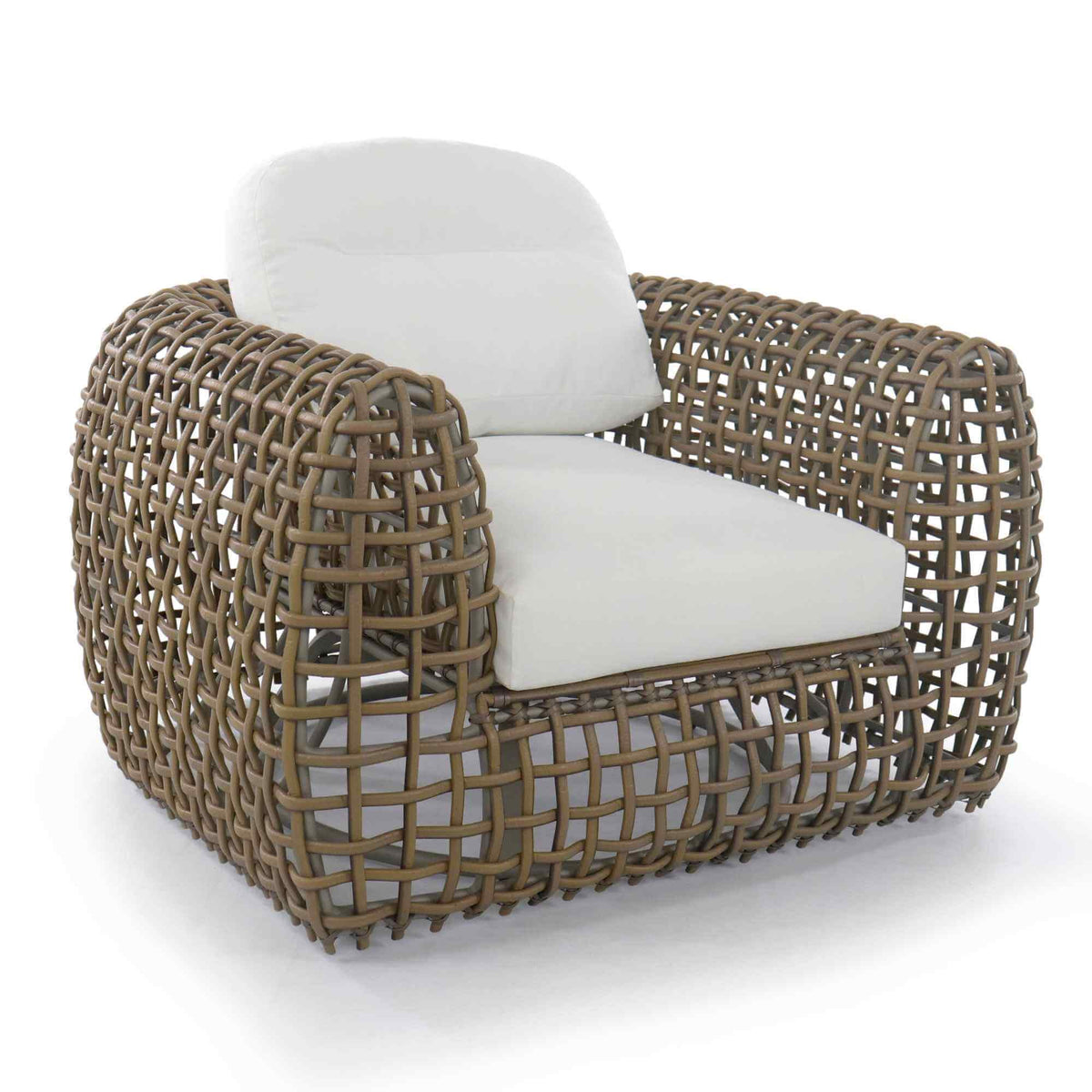 Dynasty Swivel Armchair (Kubu Mushroom) with Sunbrella Cushion (view 2)