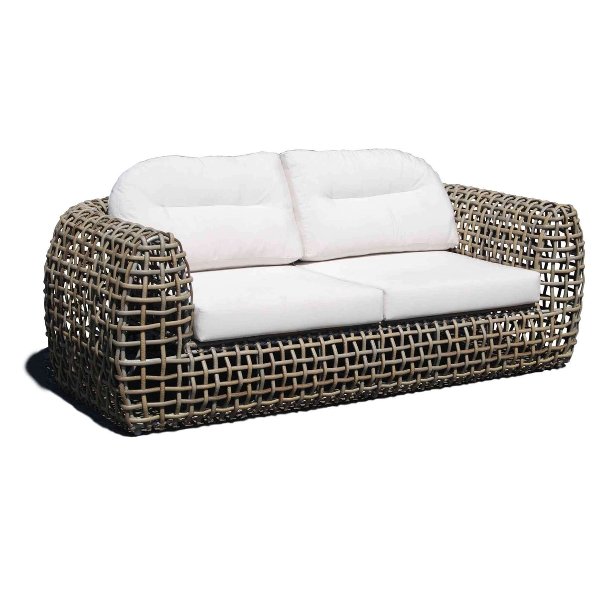 Dynasty 5-Piece Outdoor Seating Set with Sunbrella Cushion (Kubu Mushroom) (view 3)