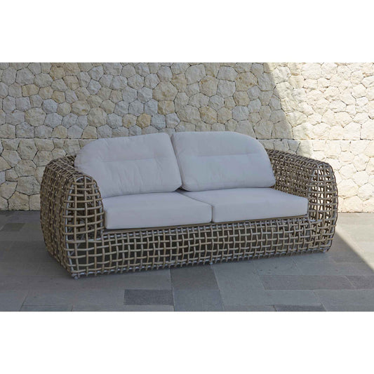 Dynasty Outdoor Sofa (Kubu Mushroom) with Sunbrella Cushion