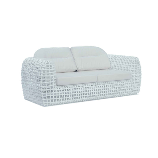 Dynasty Outdoor Sofa (White Mushroom) with Sunbrella Cushion