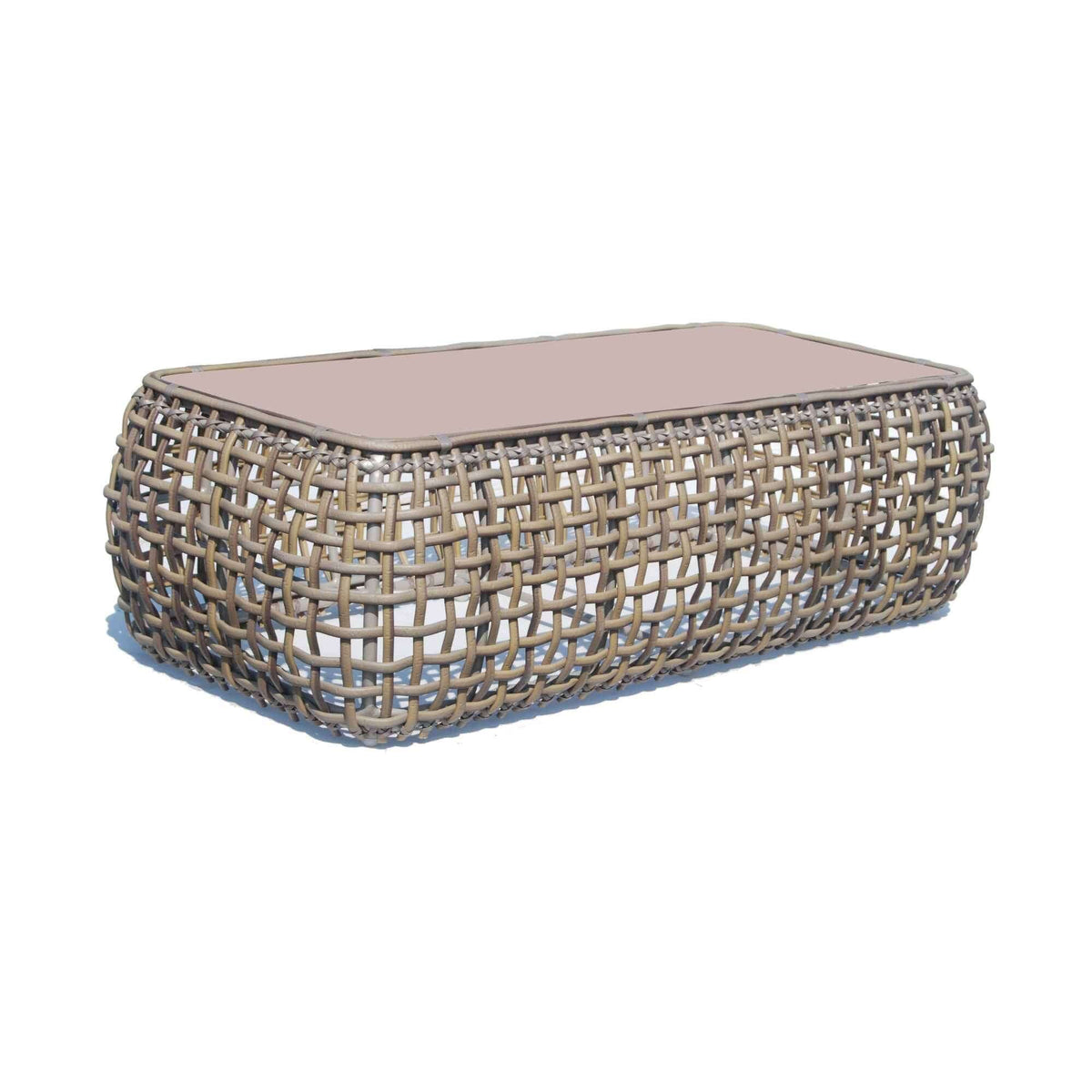 Dynasty Outdoor Coffee Table with Glass (Kubu Mushroom) (view 2)