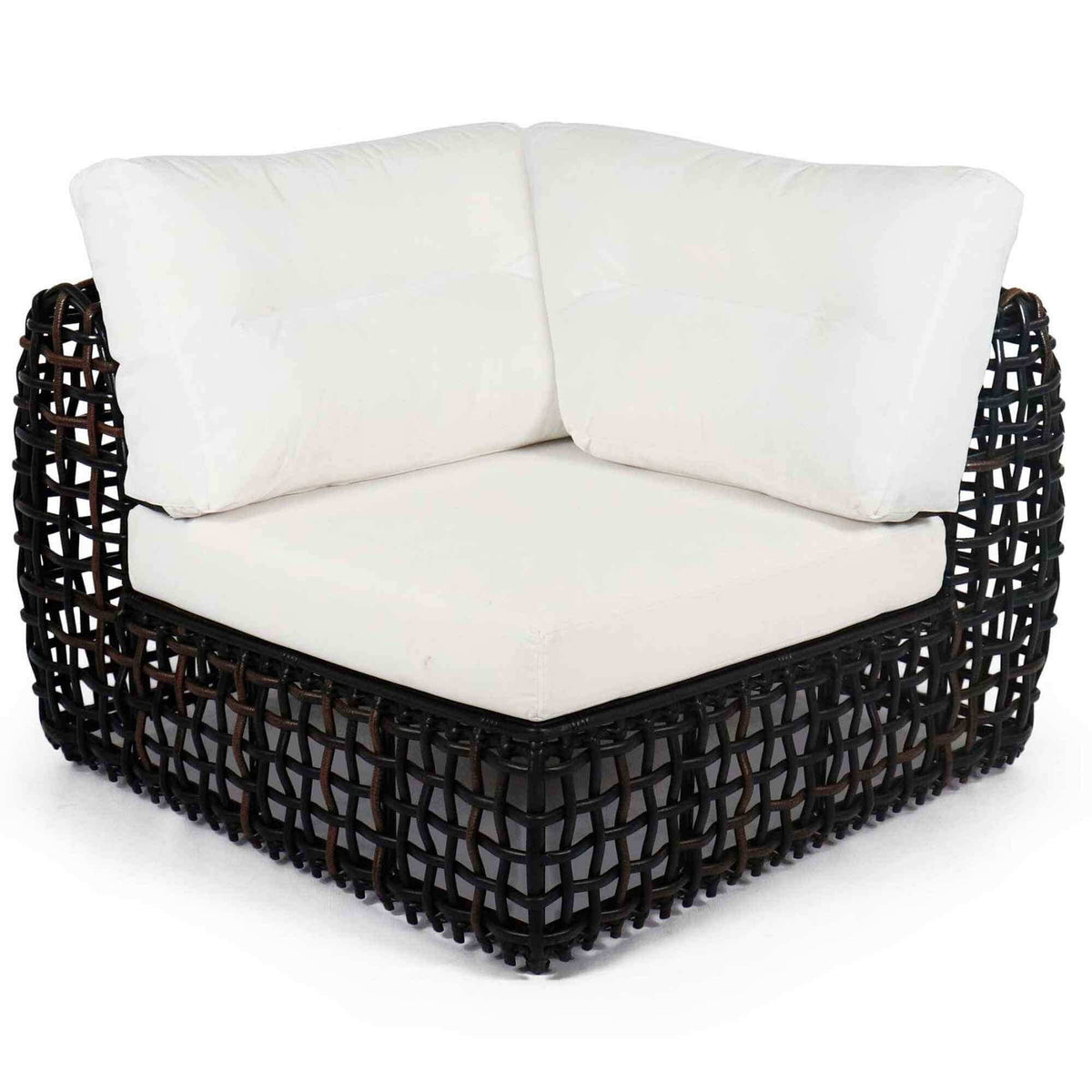 Dynasty Modular Corner with Sunbrella Cushion (Black Mushroom) (view 1)