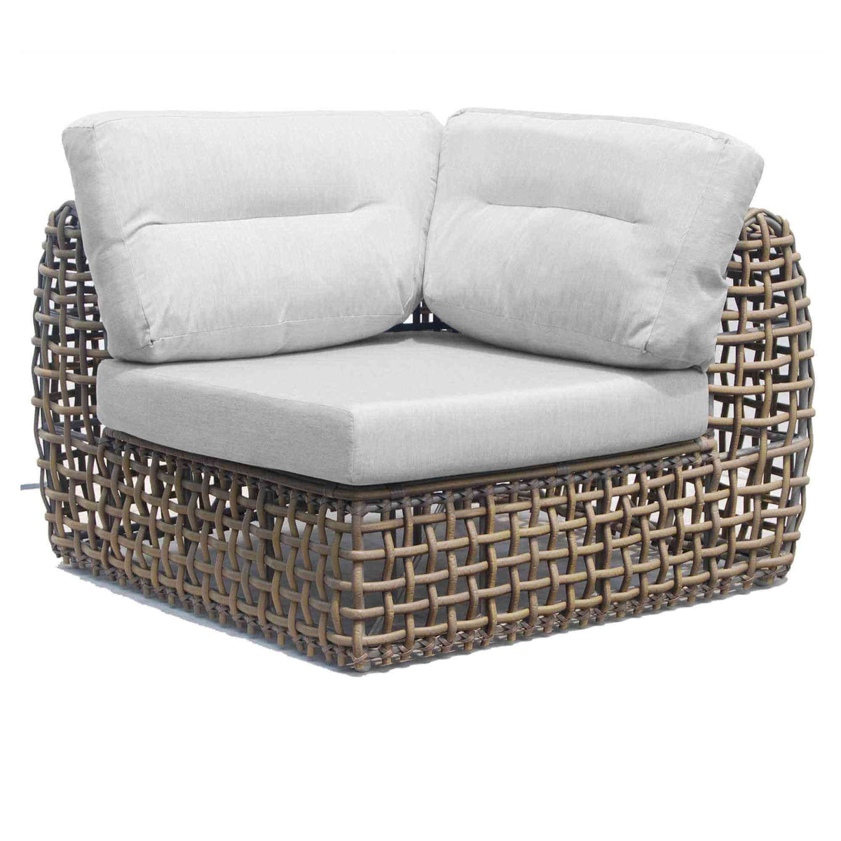 Dynasty Modular Corner with Sunbrella Cushion (Kubu Mushroom) (view 1)