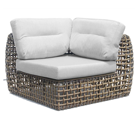 Dynasty Modular Corner with Sunbrella Cushion (Kubu Mushroom)