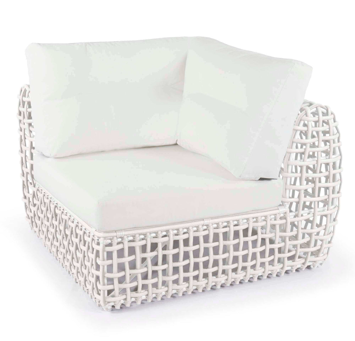 Dynasty Modular Corner with Sunbrella Cushion (White Mushroom) (view 1)