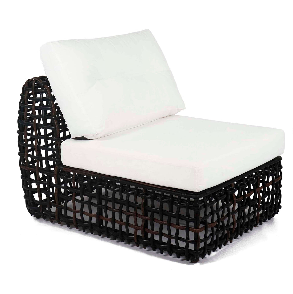 Dynasty Modular Center (Black Mushroom with Sunbrella Cushion (view 1)