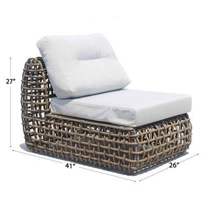 Dynasty 10-Piece Sectional Set (Kubu Mushroom) with Sunbrella Cushions