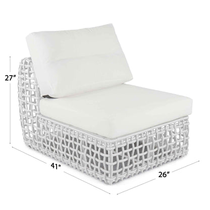 Dynasty 10-Piece Sectional Set (White Mushroom) with Sunbrella Cushions