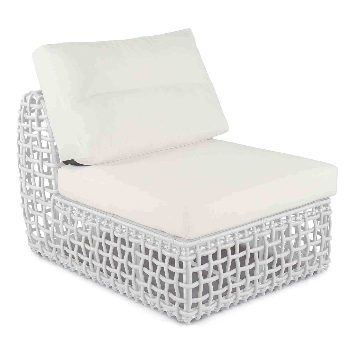 Dynasty Modular Center (White Mushroom) with Sunbrella Cushion (view 1)