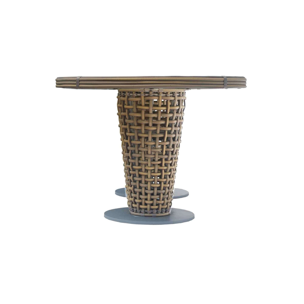 Dynasty Oval Outdoor Dining Table with Glass (Kubu Mushroom) (view 2)