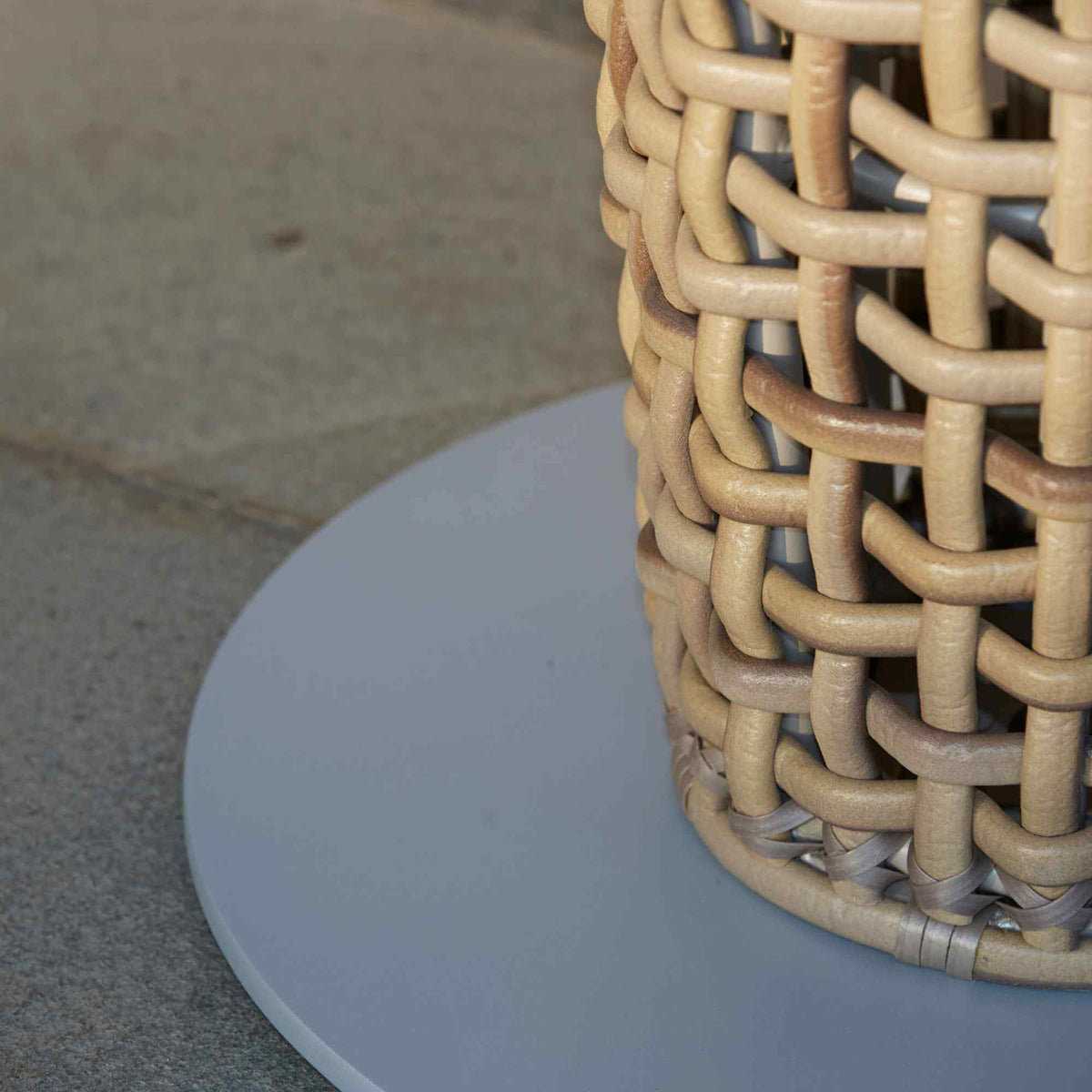 Dynasty Round Outdoor Dining Table with Glass (Kubu Mushroom) (view 3)
