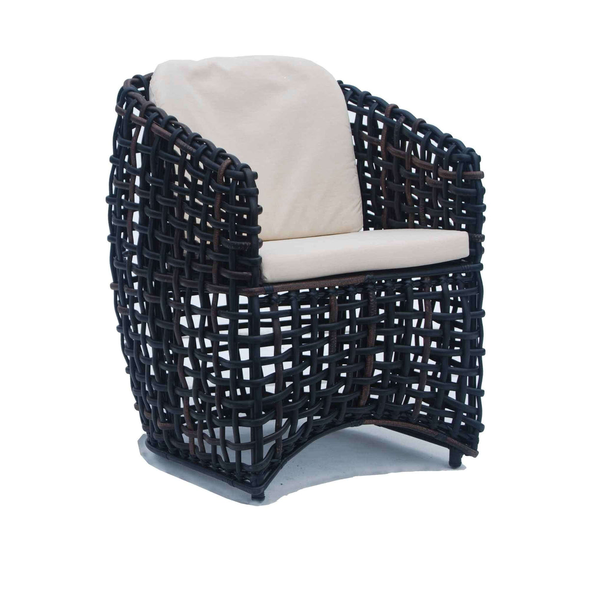Dynasty Outdoor Dining Armchair with Sunbrella Cushion (Black Mushroom) (view 2)