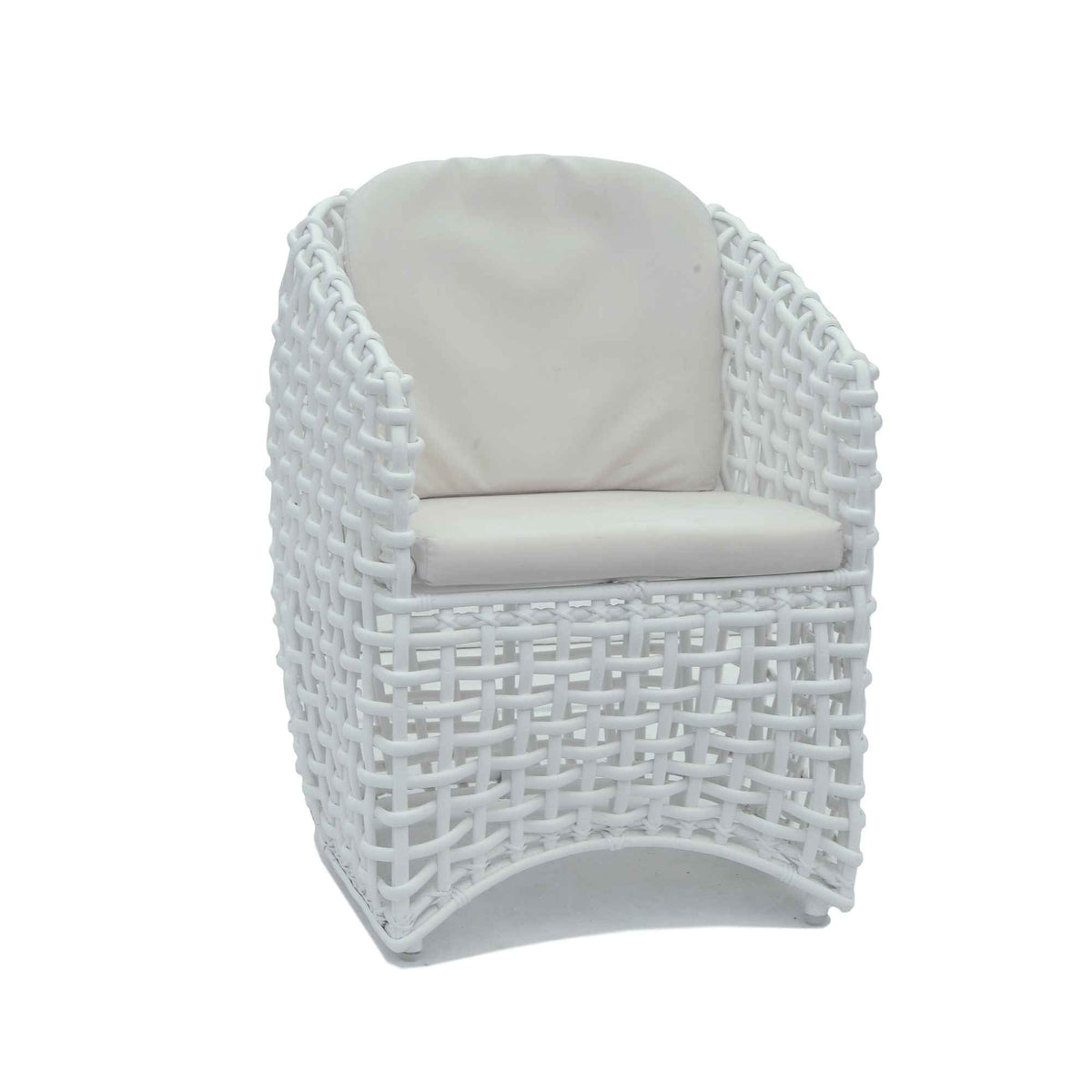 Dynasty Outdoor Dining Armchair with Sunbrella Cushion (White Mushroom) (view 2)