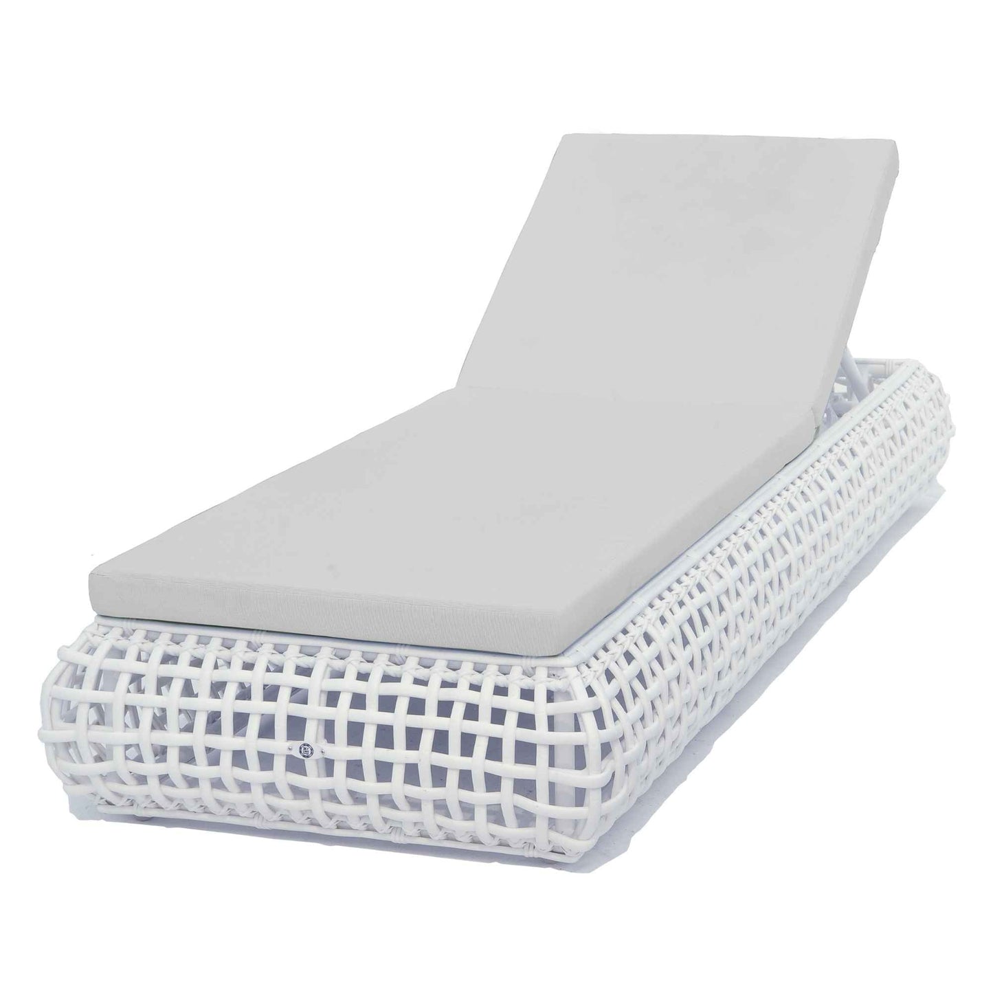 Dynasty Chaise Lounger with Sunbrella Cushion (White Mushroom)
