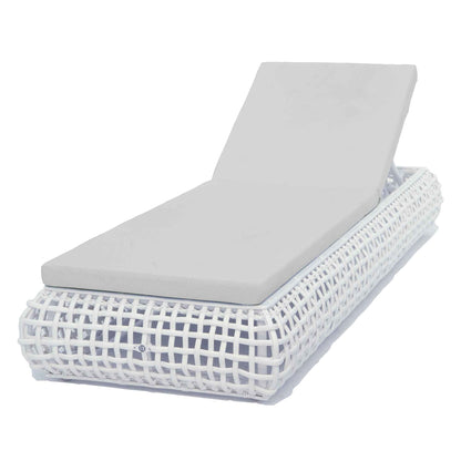 Dynasty Chaise Lounger with Sunbrella Cushion (White Mushroom)