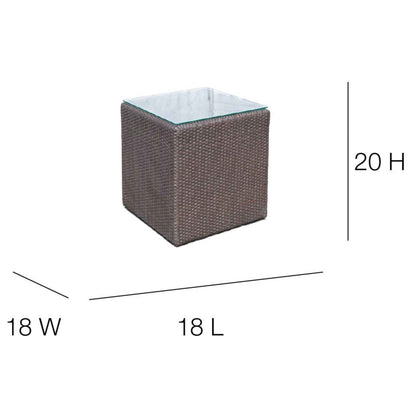 Anibal Side Table with Glass