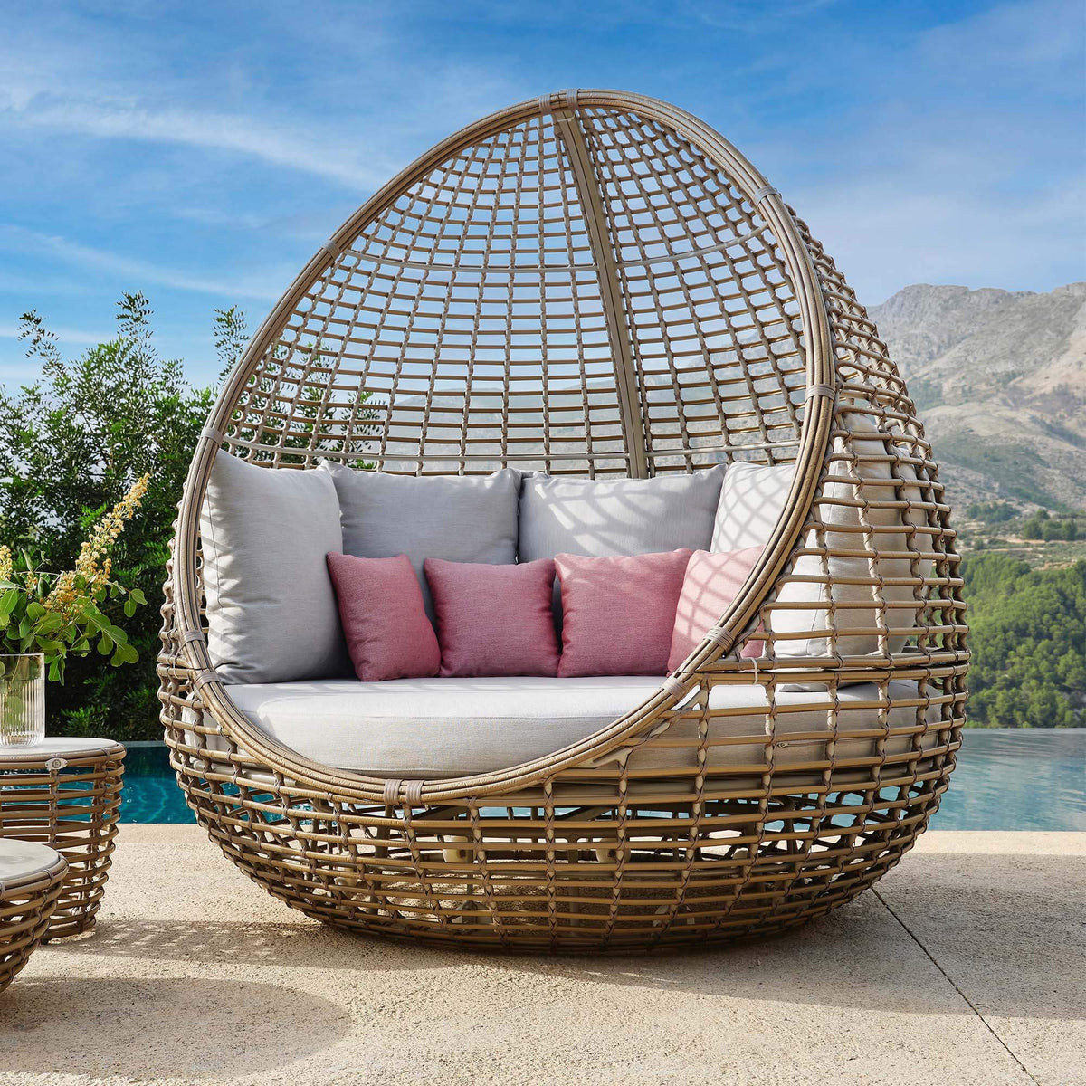 Faber Swivel Daybed with Sunbrella Cushions (view 1)