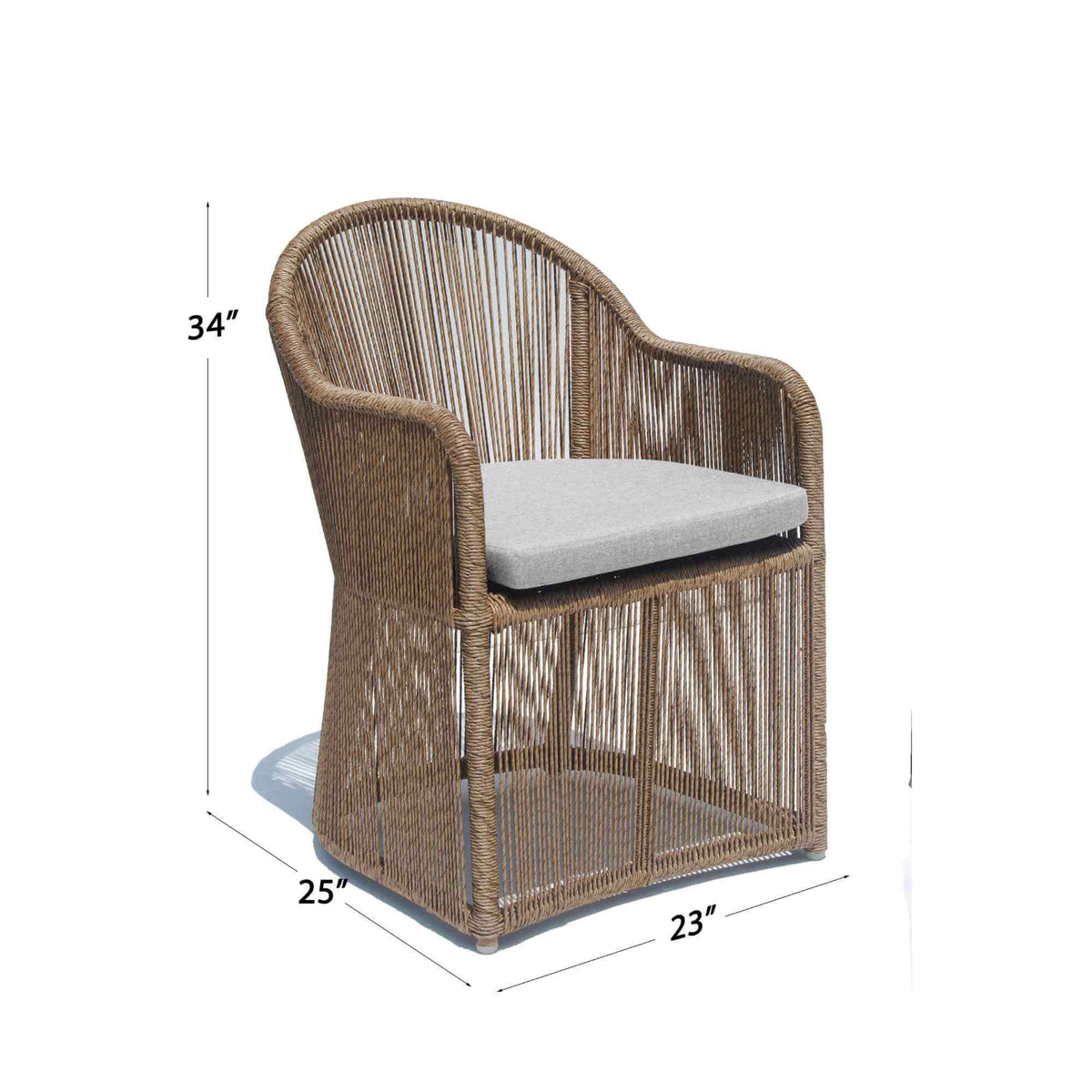Calixto Dining Armchair with Sunbrella Cushion (view 3)