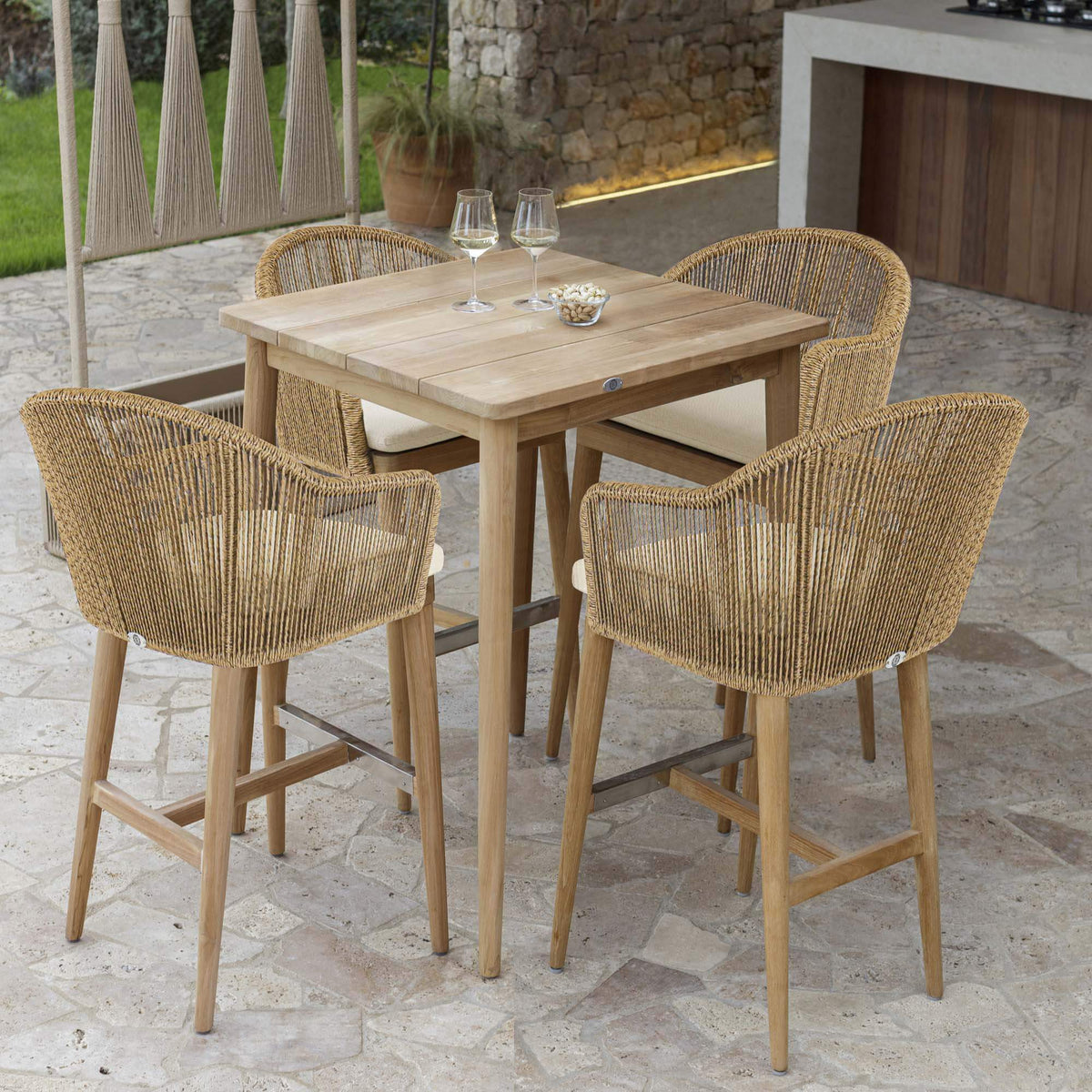 Calixto 5-Piece Pub Set with Sunbrella Cushions (view 1)