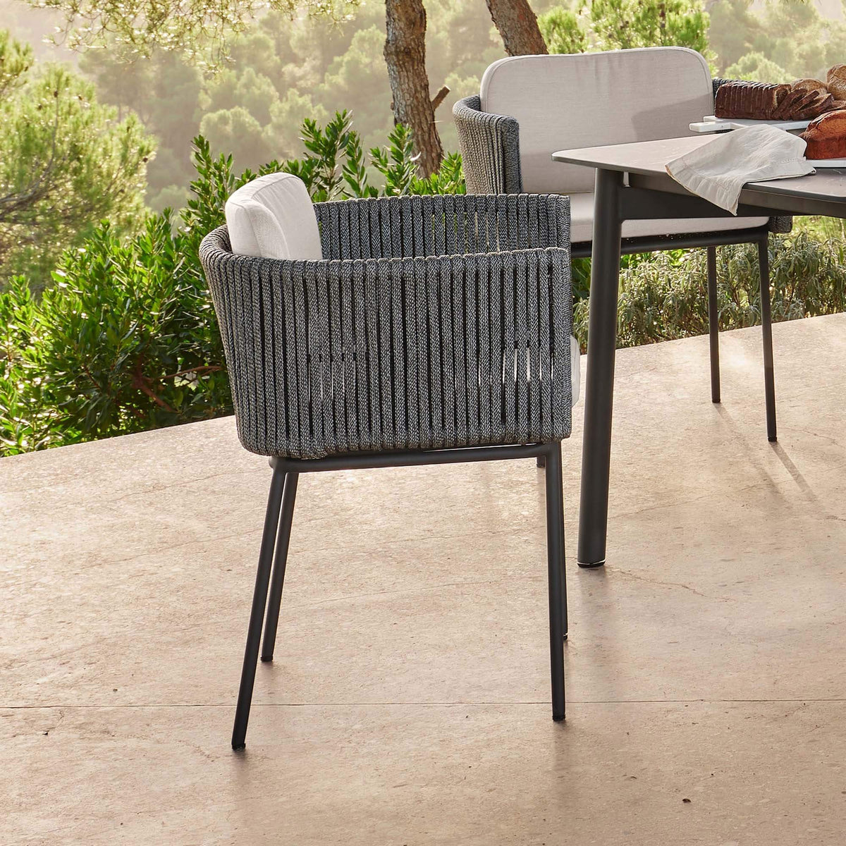 Boston 7-Piece Rectangular Dining Set with Sunbrella Cushions (view 3)