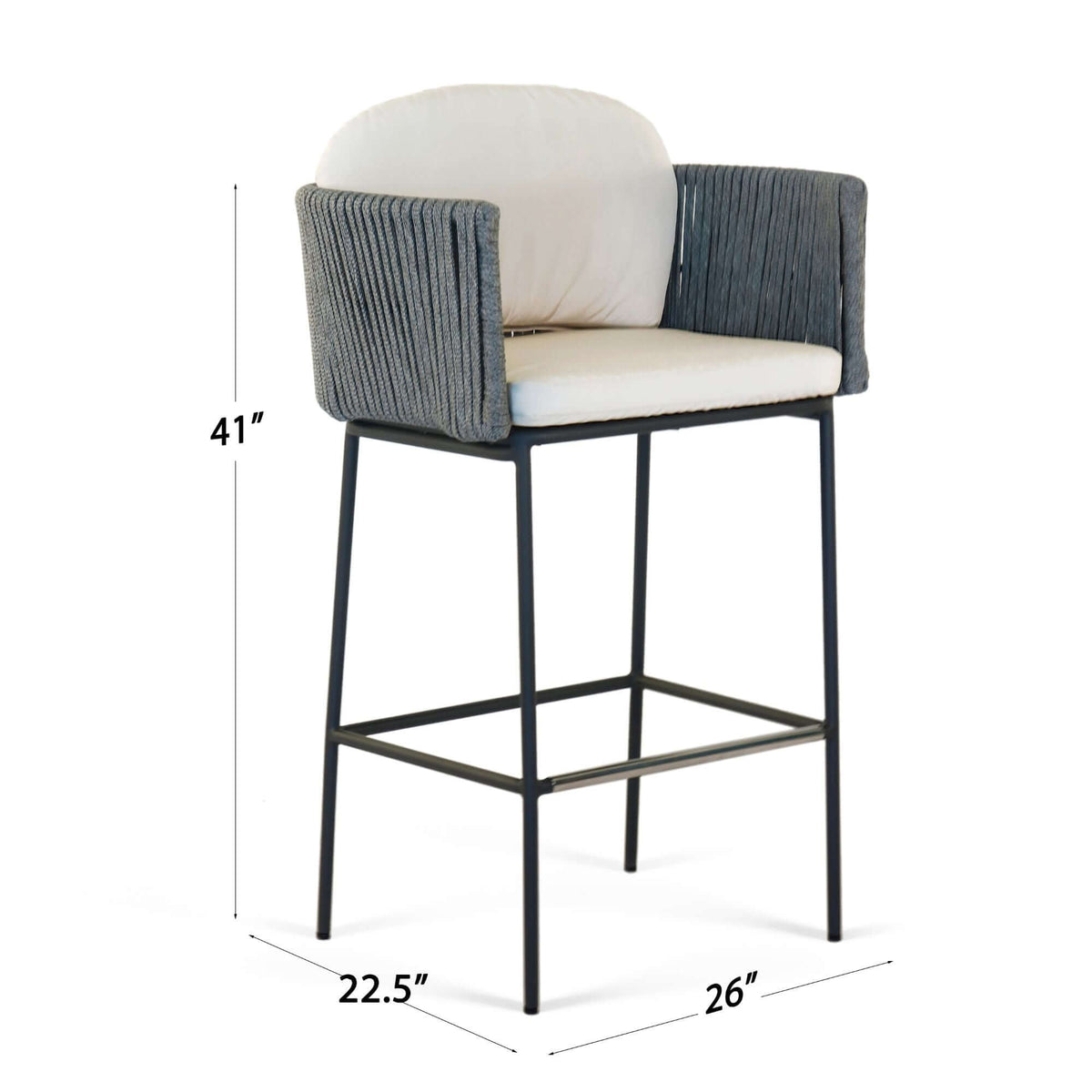 Boston Barstool with Sunbrella Cushion (view 2)