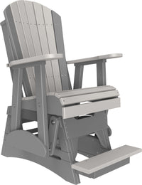 LuxCraft 2' Adirondack Outdoor Balcony Glider Chair made with all-weather materials