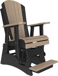 LuxCraft 2' Adirondack Outdoor Balcony Glider Chair made with all-weather materials