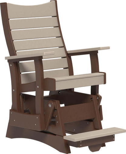 LuxCraft 2' Contour Balcony Glider — Amish-crafted recycled poly, weather-resistant design