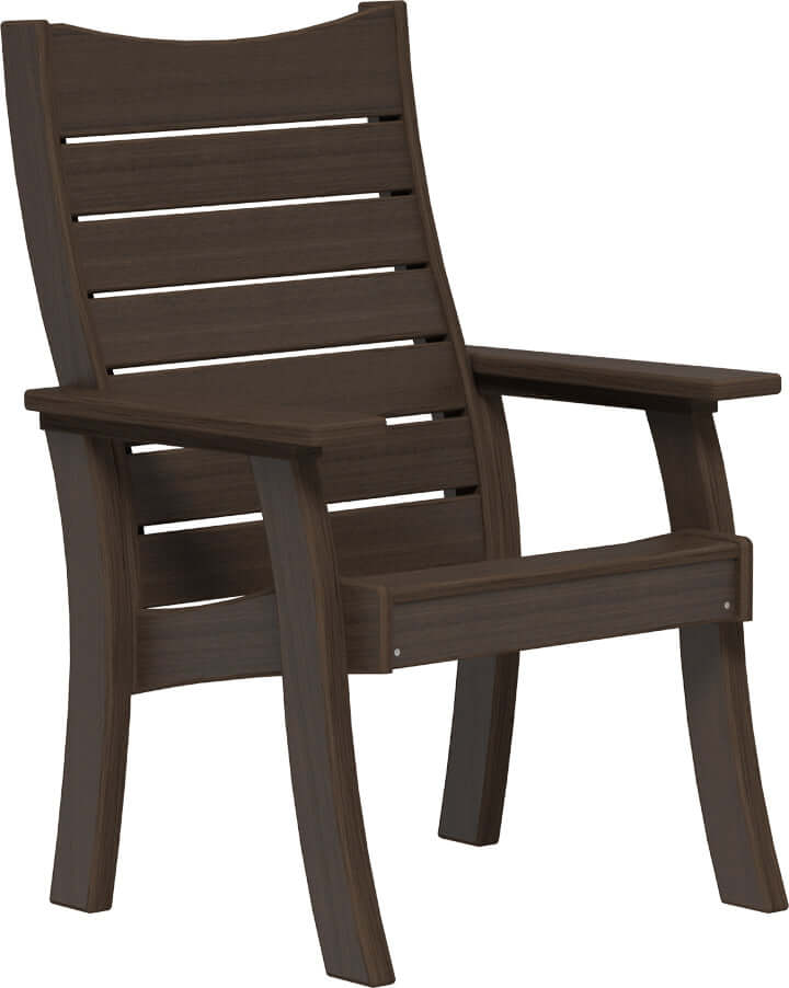 LuxCraft 2' Contour Outdoor Bench — Amish-crafted recycled poly, 20-year poly durability