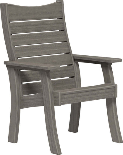 LuxCraft 2' Contour Outdoor Bench in Coastal Gray — wide poly bench seat, long-life recycled poly