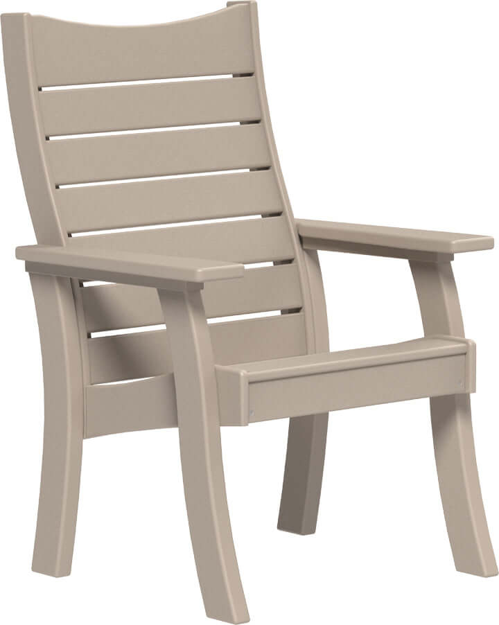 LuxCraft 2' Contour Outdoor Bench in Weatherwood — Amish-crafted recycled poly, commercial-grade poly