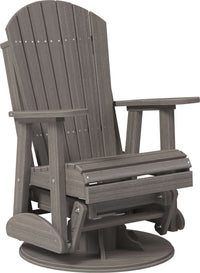 LuxCraft 2' Adirondack Outdoor Swivel Glider Chair