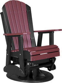 LuxCraft 2' Adirondack Outdoor Swivel Glider Chair