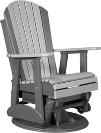 LuxCraft 2' Adirondack Outdoor Swivel Glider Chair