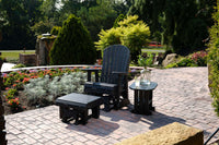 LuxCraft 2' Adirondack 3-Piece Outdoor Glider Chair Set