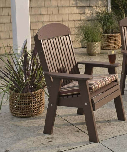 LuxCraft 2' outdoor bench made from weather-resistant materials available in 17 colors