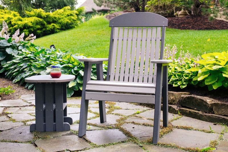 LuxCraft 2' outdoor bench made from weather-resistant materials available in 17 colors