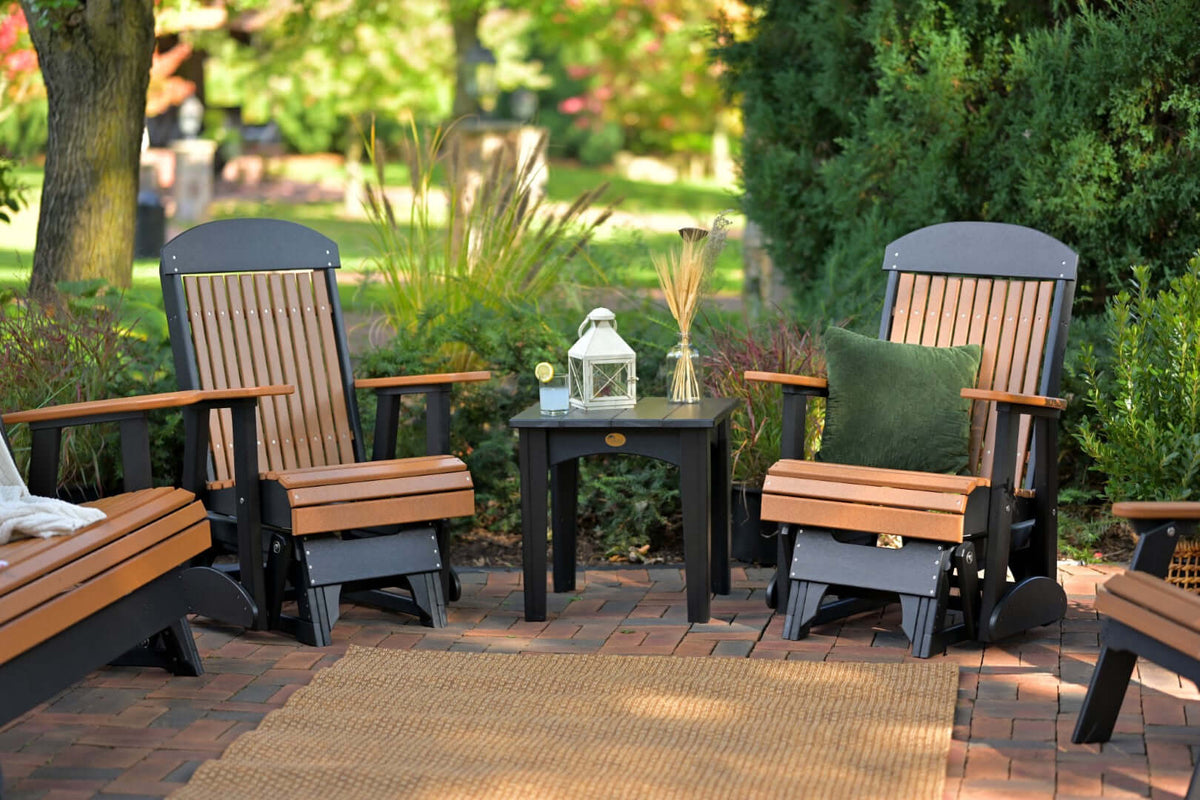 LuxCraft 2' Classic 3-Piece Outdoor Glider Set