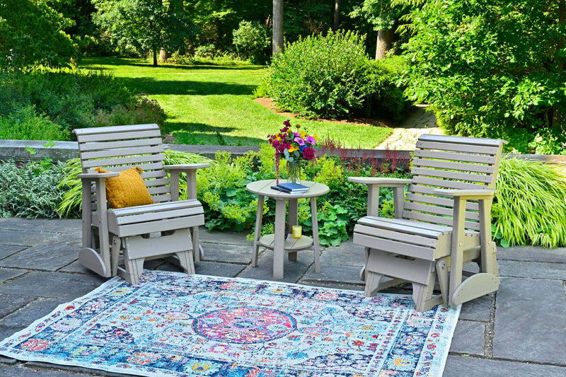 LuxCraft 2' Plain 3-piece Outdoor Glider Set