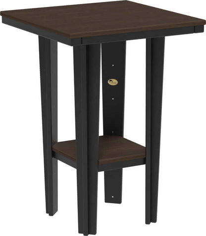 LuxCraft 30" Square Bistro Table | Bar Height — four-equal-sided table, recycled HDPE construction