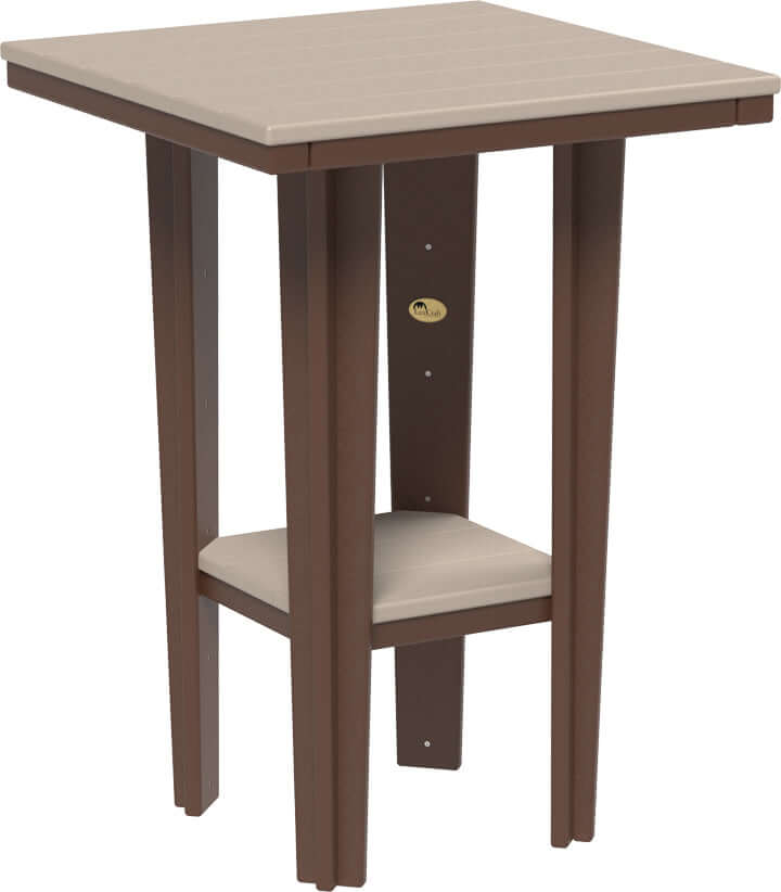 LuxCraft 30" Square Bistro Table | Bar Height — Amish-crafted recycled poly, weather-resistant design