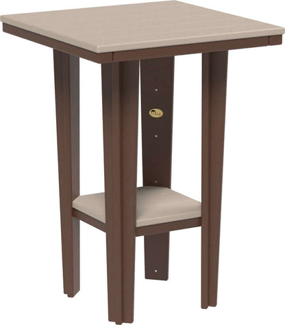 LuxCraft 30" Square Bistro Table | Bar Height — Amish-crafted recycled poly, weather-resistant design