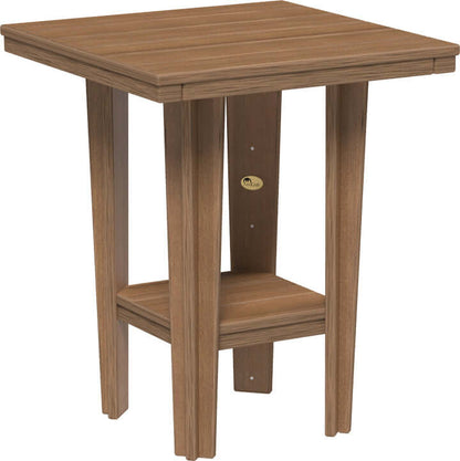 LuxCraft 30" Square Bistro Table | Counter Height in Antique Mahogany — four-equal-sided table, fade-resistant poly