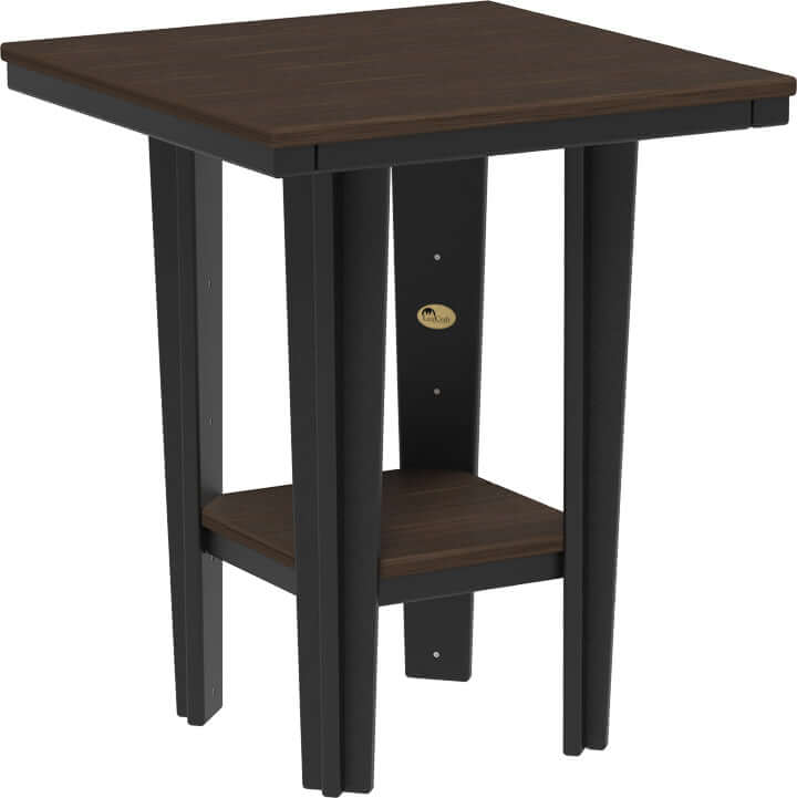 LuxCraft 30" Square Bistro Table | Counter Height — Amish-crafted recycled poly, commercial-grade poly
