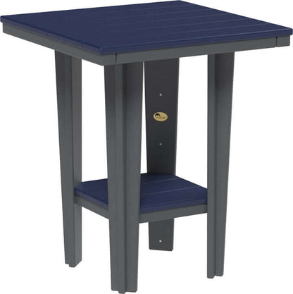 LuxCraft 30" Square Bistro Table | Counter Height in Patriot Blue — Amish-crafted recycled poly, commercial-grade poly